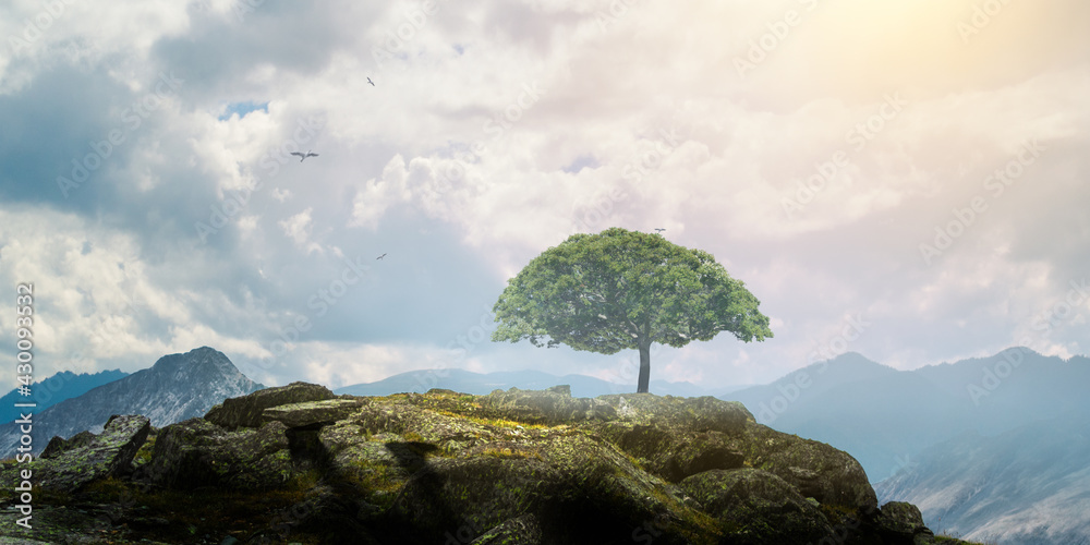 Poster Image of tree and landscape