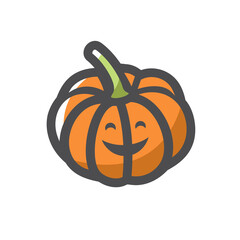 Pumpkin Gourd Vegetable Vector icon Cartoon illustration.