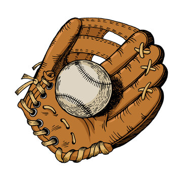 Catchers Mitt Clipart Transparent PNG Hd, Icon Retro Style