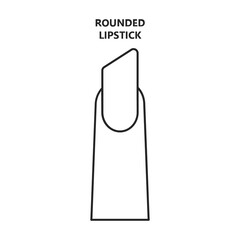 Nail shape vector outline icon. Vector illustration nail shape on white background. Isolated outline illustration icon of manicure.