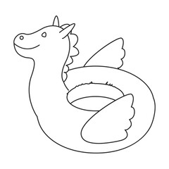 Inflatable mattress vector icon.Outline vector icon isolated on white background inflatable mattress.