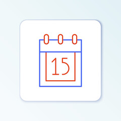 Line Happy Independence day India icon isolated on white background. Flyer design for 15th August. Colorful outline concept. Vector