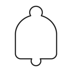 Bell notification vector outline icon. Vector illustration bell notification on white background. Isolated outline illustration icon of alert.