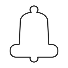 Bell notification vector outline icon. Vector illustration bell notification on white background. Isolated outline illustration icon of alert.