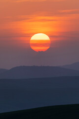 Sunset in the mountains of Azerbaijan