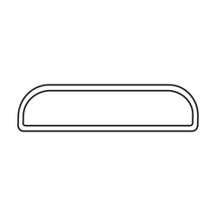 Mirror rear view car, vector outline icon. Vector illustration auto rearview on white background. Isolated outline illustration icon of mirror rear view.