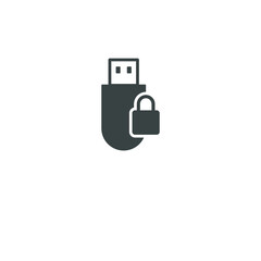 usb flash drive locked icon symbol