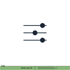 audio equalizer icon vector illustration logo template