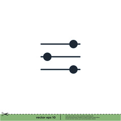 audio equalizer icon vector illustration logo template