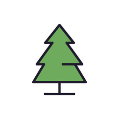 Tree  Icon Line Vector .