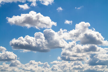 Blue sky background with white clouds