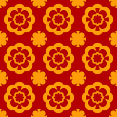 ceramic tile pattern vector, black and yellow flower decor vector illustration,Fabric pattern,Graphic modern pattern ,wallpaper,red,blue,
Orange,white.