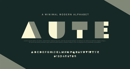 Minimal modern alphabet fonts from flat geometric shapes. © Pro_Vector