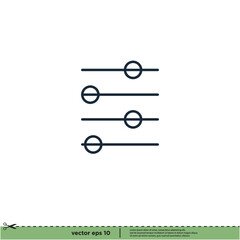 audio equalizer icon vector illustration logo template