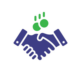 Cooperation, partnership, deal, handshake icon isolated on white, vector illustration