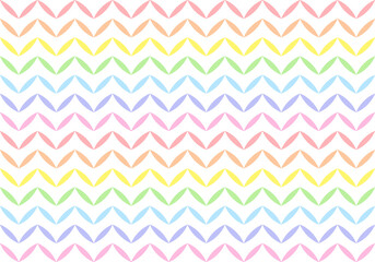 Pastel rainbow simple chevron pattern. Abstract geometric zigzag stripes seamless background. Geometric design with artistic lines for web and print on textile, fabric, paper
