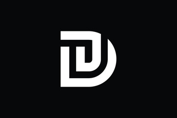 DJ logo letter design on luxury background. JD logo monogram initials letter concept. DJ icon logo design. JD elegant and Professional letter icon design on black background. D J JD DJ