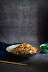 Egg Noodles with carrots and onions