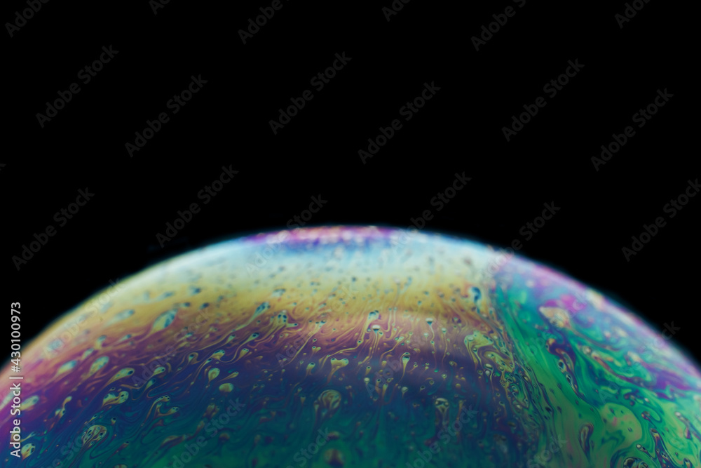 Fototapete Soap Bubble Ball abstract background texture semicircle.  Beautiful background pattern texture for designModel of Space or planets universe cosmic.