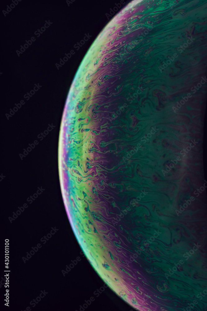 Fototapete soap bubble ball abstract background texture semicircle. beautiful background pattern texture for de