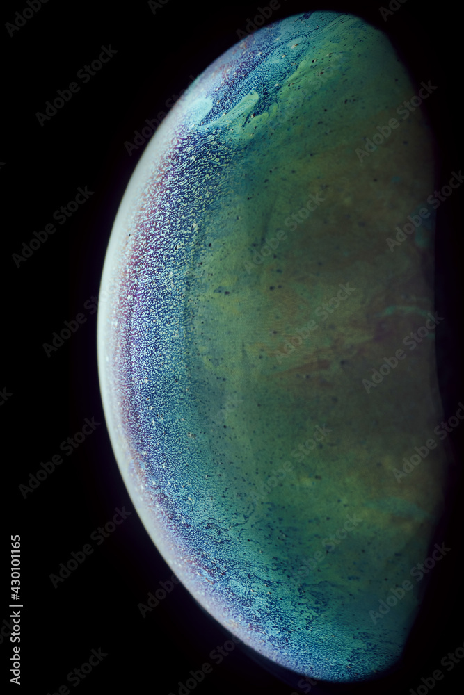 Fototapete Soap Bubble Ball abstract background texture semicircle.  Beautiful background pattern texture for designModel of Space or planets universe cosmic.