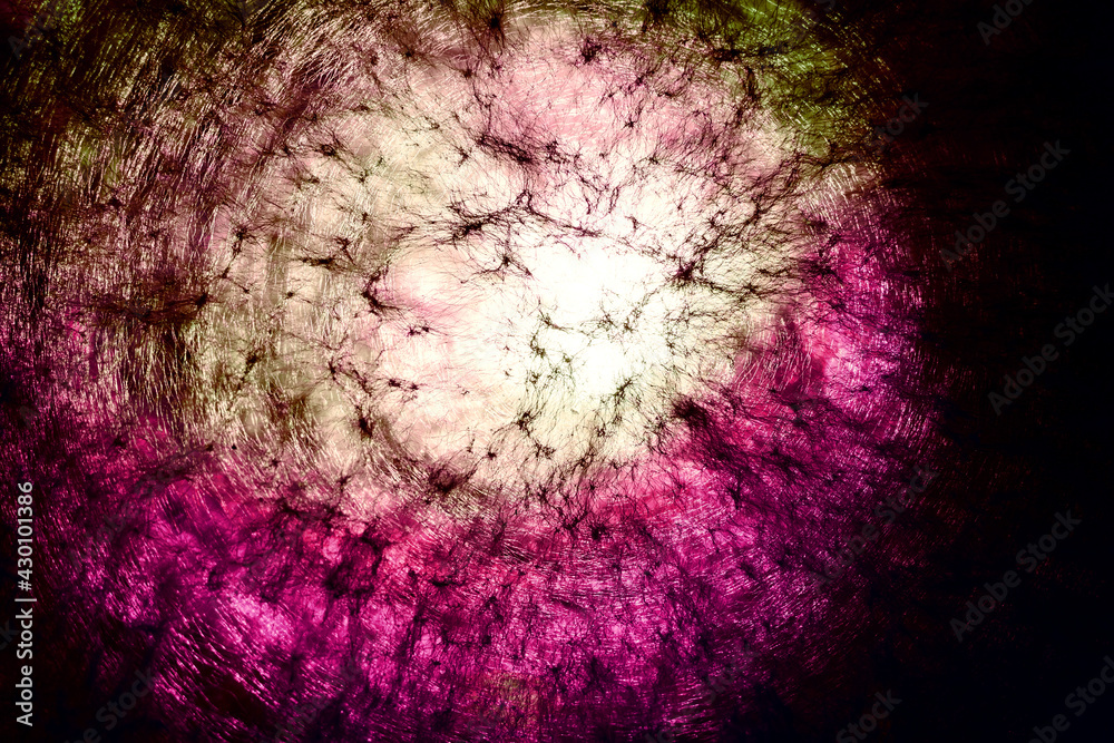 Aufkleber Beautiful abstract texture circle in colorful light. Background pattern for design. Macro photography view.