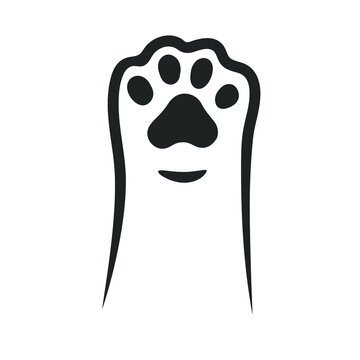 Linear Icon. Clever Cat Raised Its Paw a Graphic by RNko