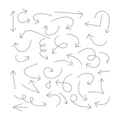 doodle arrow icon simple design element