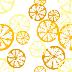 Lemons seamless pattern. Summer pattern.