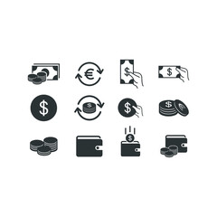 money icon vector logo template