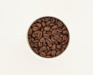 coffee beans in a cup