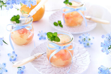 初夏の爽やか　グレープフルーツゼリー