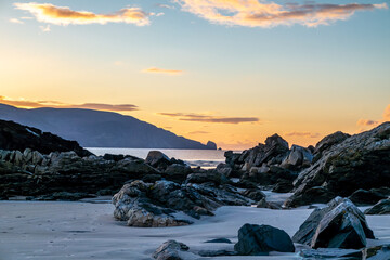 Kiltoorish bay beach between Ardara and Portnoo in Donegal - Ireland.