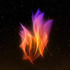 Retro gradient fire flame graphic