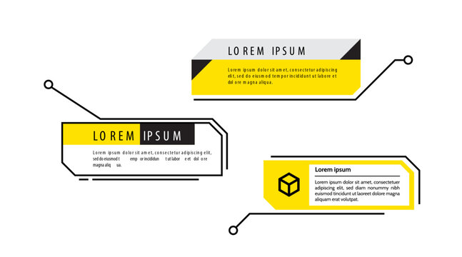 Digital callouts, titles frame text, HUD . Set of templates, modern banners, presentation isolated. Vector design of title bar for infographics, advertising, video production.