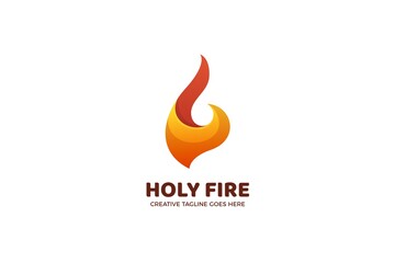 Fire Flame Hot Logo Template