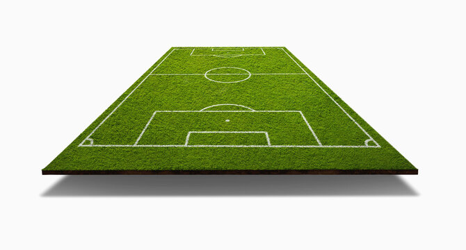 Soccer Field From Above - Texture Background - 3D-Illustration