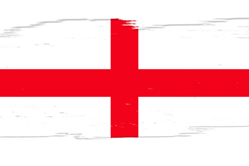 Obraz premium Flag of England, banner with grunge brush