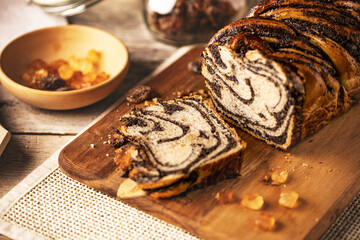 Twisted bubka with poppy seeds.
