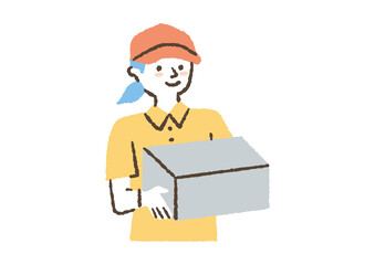 荷物を配達する人04