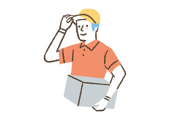 Obraz premium 荷物を配達する人05