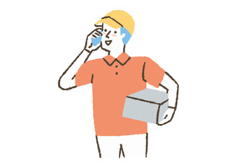 荷物を配達する人06