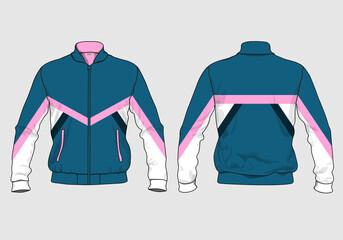 retro vintage windbreaker hoodie jacket template © Ronillo