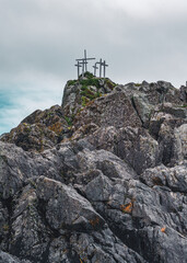 Fototapeta premium Memorial at Sea, Sitka, Alaska