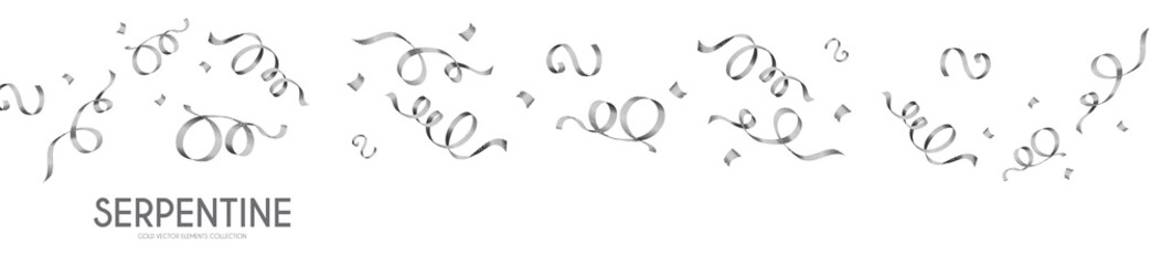 Shinining metal serpentine background. Party design element