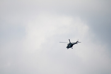 helicopter in the sky