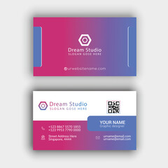 Modern minimalist and simple clean layout business card template design