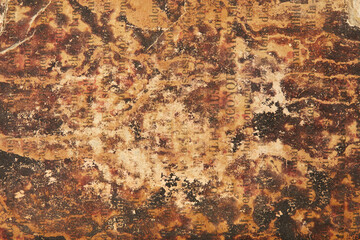 Brown, ancient, burnt printed page texture background