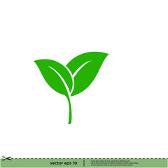 leaf icon vector illustration simple design element