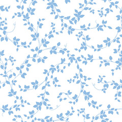 Seamless and beautiful leaf illustration pattern,